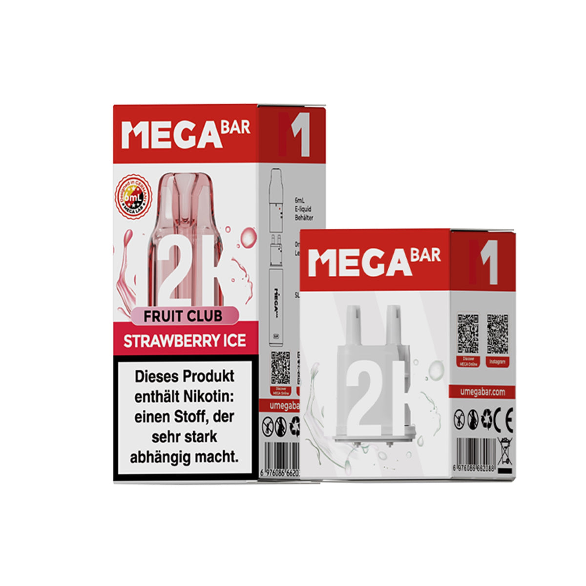 Megabar Slim 12K Prefilled Pod - Strawberry Ice