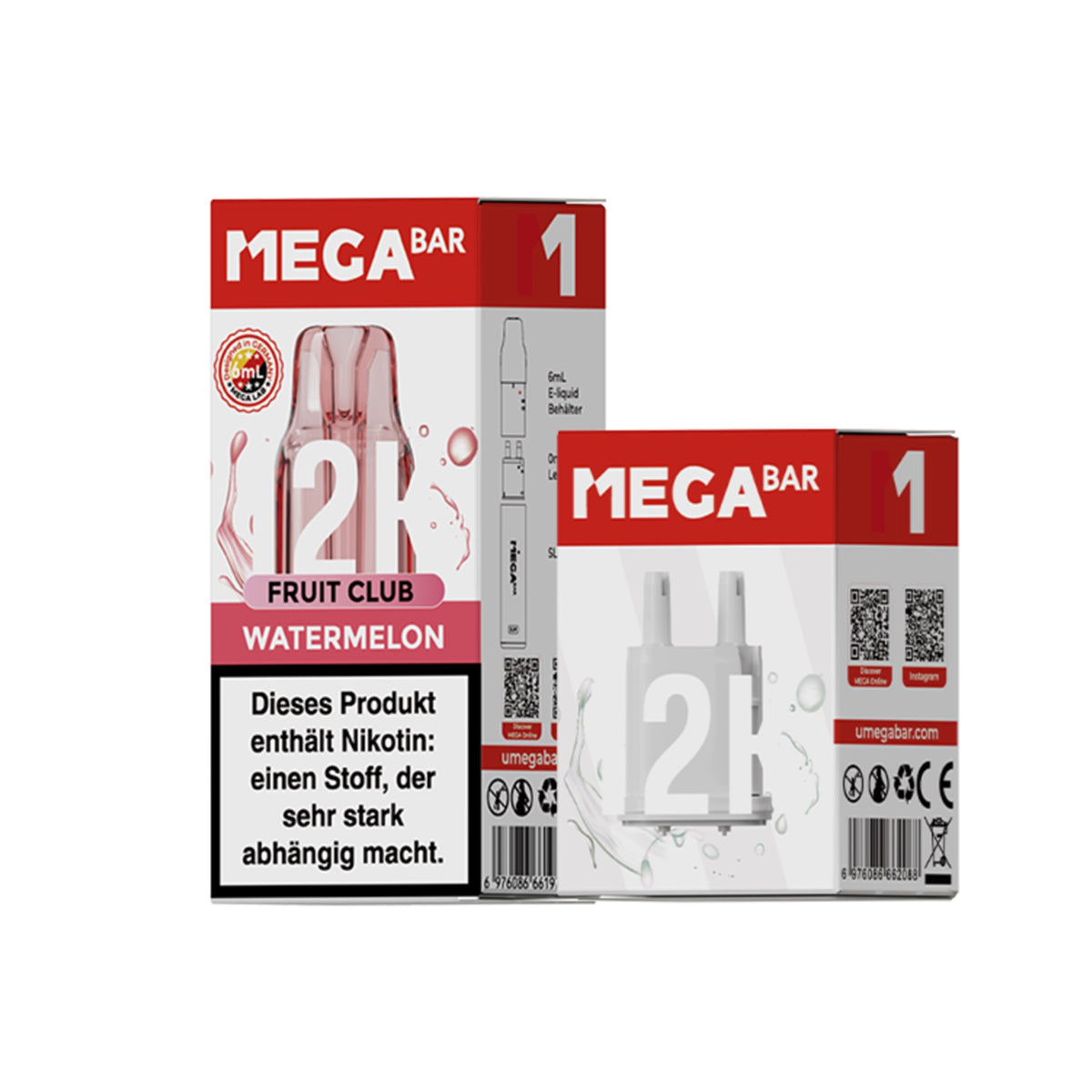 Megabar Slim 12K Prefilled Pod - Watermelon