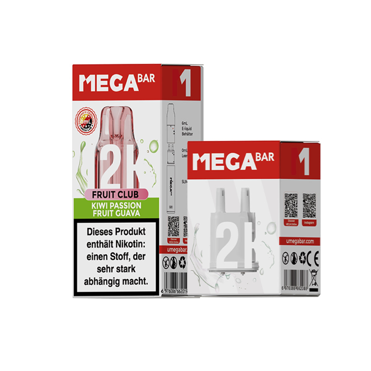 Megabar Slim 12K Prefilled Pod - Kiwi Passion Fruit Guava