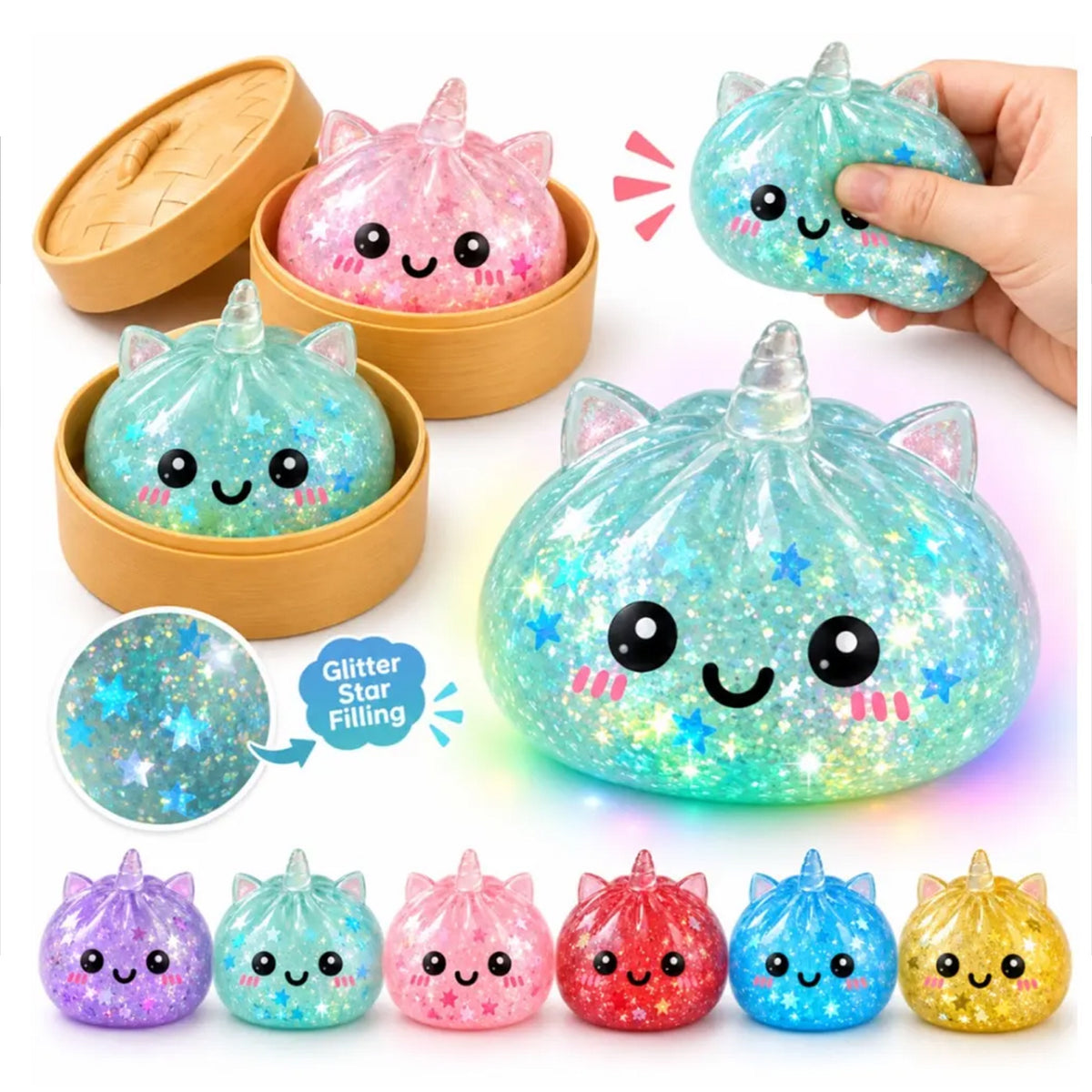Squishy - Glitzer Stars Einhorn