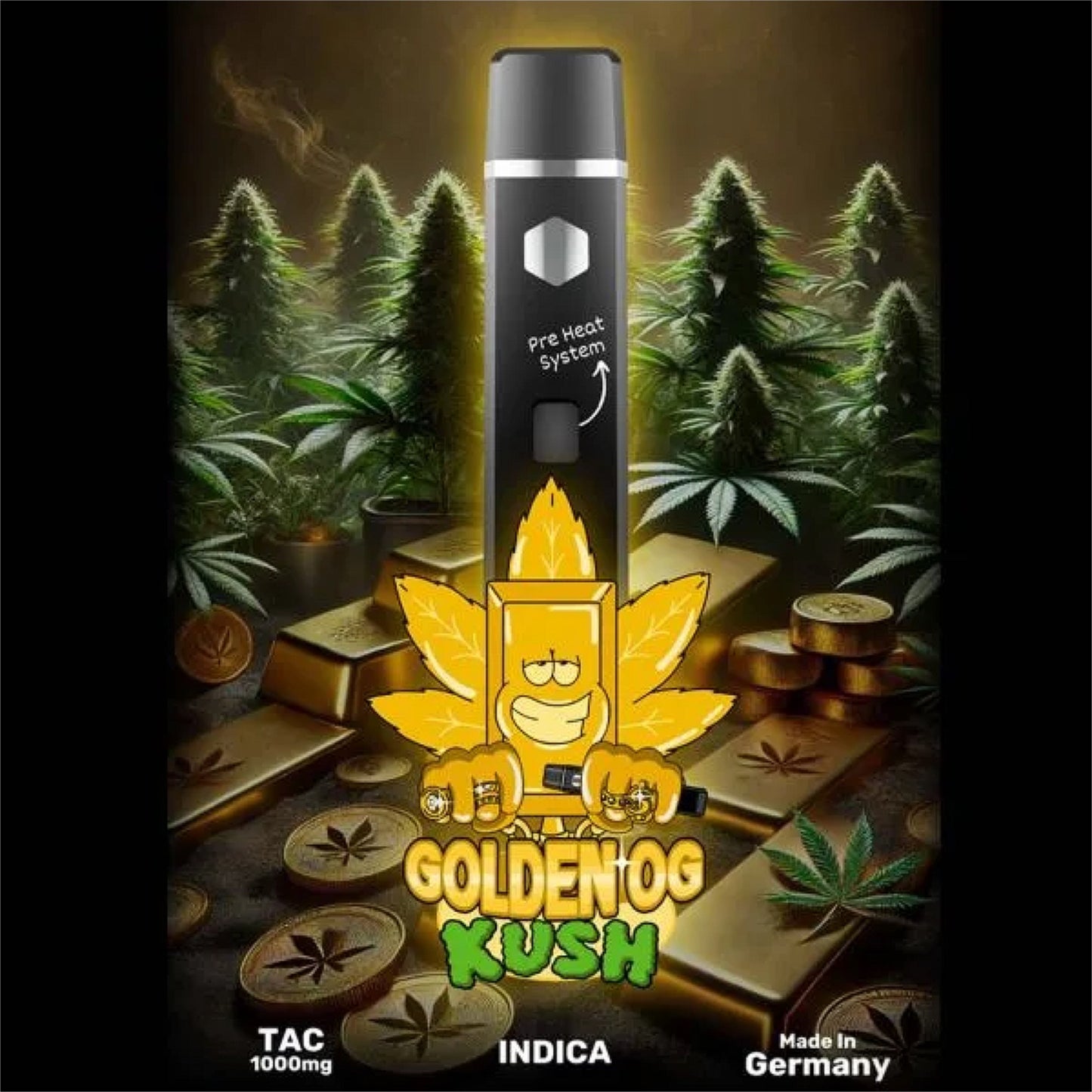 Happy´s Amsterdam TAC Vape - Golden OG Kush 1ml I 95%