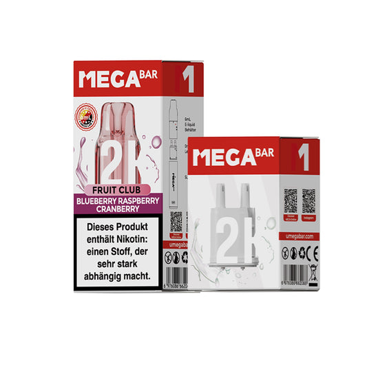 Megabar Slim 12K Prefilled Pod - Blueberry Raspberry Cranberry