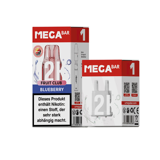 Megabar Slim 12K Prefilled Pod - Blueberry