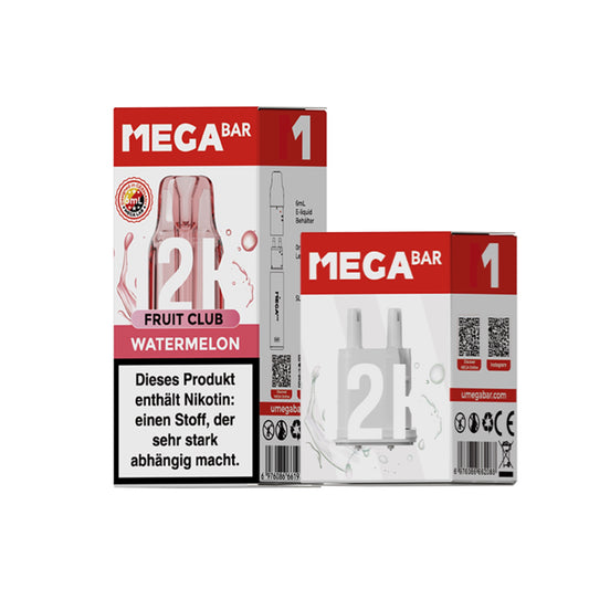 Megabar Slim 12K Prefilled Pod - Watermelon