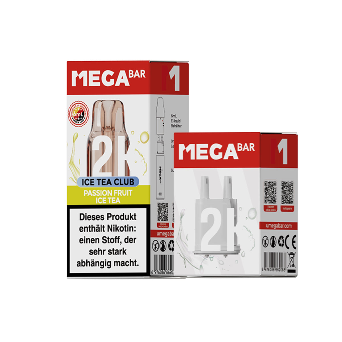 Megabar Slim 12K Prefilled Pod - Passion Fruit Ice Tea