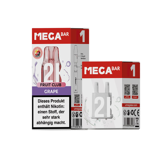 Megabar Slim 12K Prefilled Pod - Grape